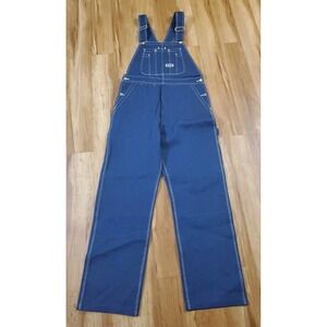 Vintage Big Smith Bib Overalls 34x32 Rigid Denim Dark Wash NEW